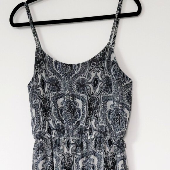 Maurice's Blue & Black Paisley Gradient Ombre Boho Maxi Dress - Picture 3 of 12